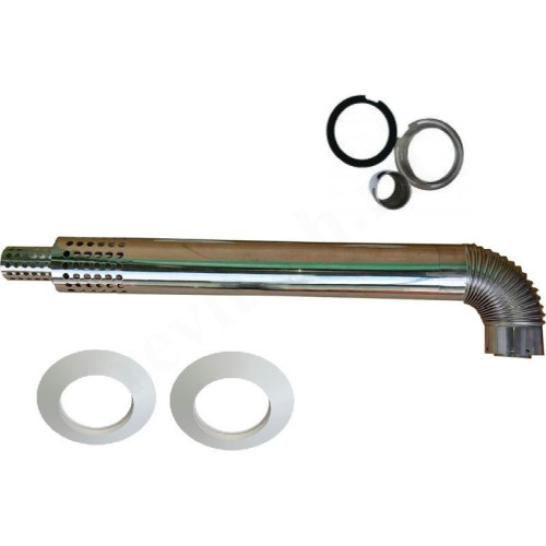 Дымоход в сборе Ferroli DN80/125 x L1м