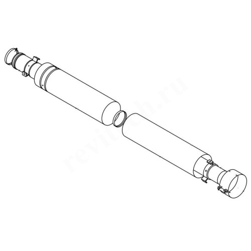 Удлинитель дымохода Protherm DN60/100 x L0,8м