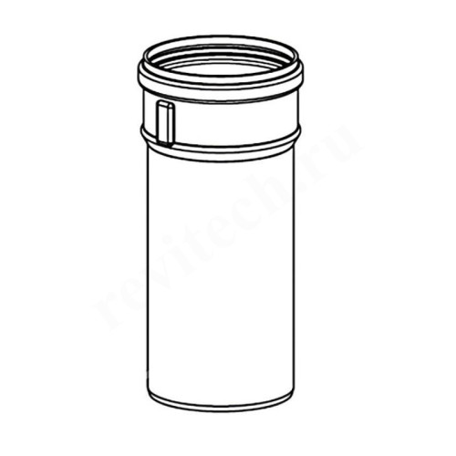 Удлинитель дымохода ELCO DN200 x  L0,5м, (для конденс.котла)