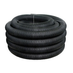 Труба дренажная Flex-Drain DN110 x 2,0 (бухта 50м) PE-LD, черная, с перфорацией, гофрированная