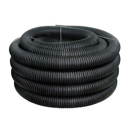 Труба дренажная Flex-Drain DN110 x 2,0 (бухта 50м) PE-LD, черная, с перфорацией, гофрированная