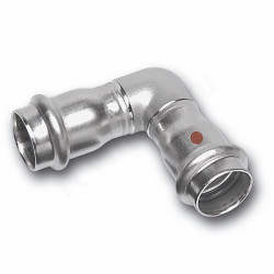 Угольник 90° 28-28, Sanha NiroTherm, 91090, пресс-пресс, сталь нержавеющая