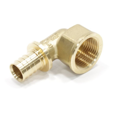 Угольник 90 25-1", General Fittings 3400 22, надв.гильза-резьба, вн., латунь