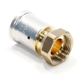 Переходник 26-3/4", Henco P 26, пресс-резьба, вн., латунь, с накид.гайкой