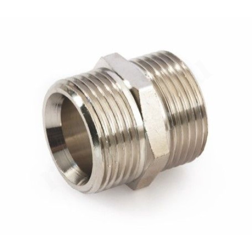 Ниппель 3/4"-3/4", General Fittings 5700 00, резьба-резьба, нар., латунь (никель) евроконус