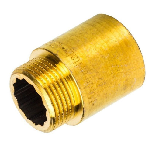 Удлинитель 1/2"-1/2", General Fittings 2600 D8, резьба-резьба, вн.- нар., латунь, L20