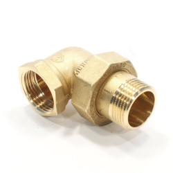 Американка угловая 90° 1"-1", General Fittings 2700 I4, резьба-резьба, вн.- нар., латунь