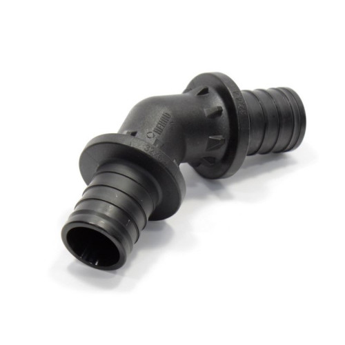 Угольник 45° 32-32, Rehau RAUTITAN, PX, надв.гильза-надв.гильза, полифениленсульфон