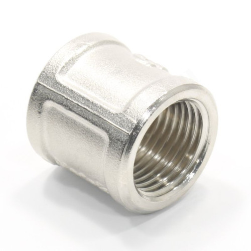 Муфта 1/2"-1/2", General Fittings 2600 46, резьба-резьба, вн., латунь (никель)