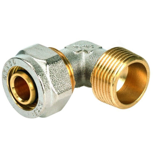 Угольник 90° 16-1/2", Henco S, обжим-резьба, нар., латунь