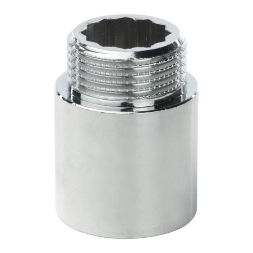 Удлинитель 1"-1", General Fittings 2600 D8, резьба-резьба, вн.- нар., латунь (хром), L30