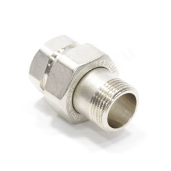 Американка 3/4"-3/4", General Fittings 2700 I2, резьба-резьба, вн.- нар., латунь (никель)