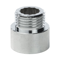 Удлинитель 1/2"-1/2", General Fittings 2600 D8, резьба-резьба, вн.- нар., латунь (хром), L15, усилен