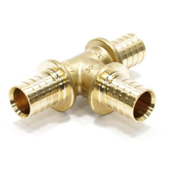 Тройник 32-32-32, General Fittings 3400, 10, надв.гильза-надв.гильза, латунь