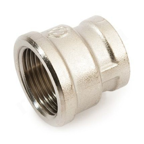 Муфта 1 1/4"-1", General Fittings 2600 47, резьба-резьба, вн., латунь (никель)