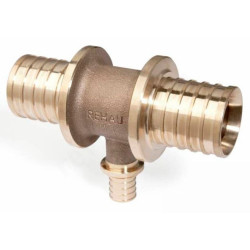 Тройник 50-32-50, Rehau RAUTITAN, RX+, надв.гильза-надв.гильза, бронза