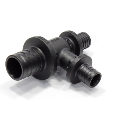 Тройник 25-16-16, Rehau RAUTITAN, PX, надв.гильза-надв.гильза, полифениленсульфон