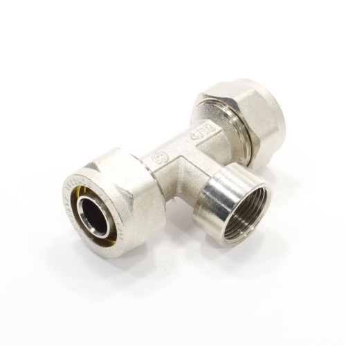 Тройник 26-3/4"-26, General Fittings 5300, 12, обжим-резьба, вн., латунь (никель)