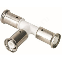 Тройник 26-32-26, Henco PKW, 12, пресс-пресс, PVDF