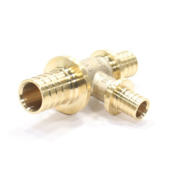 Тройник 25-16-20, Рехау RAUTITAN MX, надв.гильза-надв.гильза, латунь