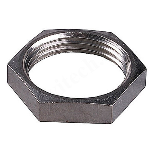 Контргайка 1/2", WAAG, резьба, вн., латунь (никель)