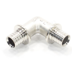 Угольник 90° 14-14, Rehau RAUTHERM, надв.гильза-надв.гильза, латунь (цинк)