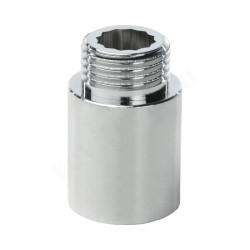Удлинитель 1/2"-1/2", General Fittings 2600 D8, резьба-резьба, вн.- нар., латунь (хром), L30, усилен