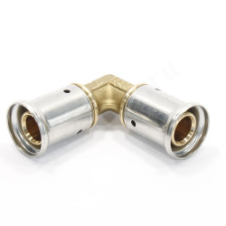 Угольник 90° 20-20, Henco P, 1, пресс-пресс, латунь