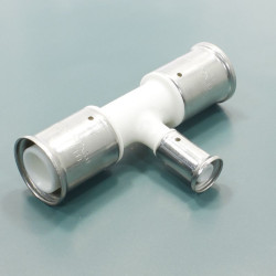 Тройник 32-16-32, Henco PKW, 10, пресс-пресс, PVDF