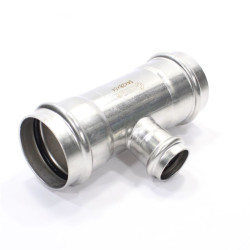 Тройник 54-28-54, WAAG Heavy Inox, пресс-пресс, сталь нержавеющая