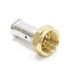 Переходник 16-3/4", Henco P 26, пресс-резьба, вн., латунь, с накид.гайкой