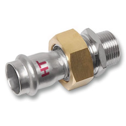 Американка 54-2", Sanha NiroSan Industry, 18333G, пресс-резьба, нар., сталь нержавеющая