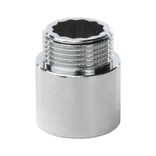 Удлинитель 1"-1", General Fittings 2600 D8, резьба-резьба, вн.- нар., латунь (хром), L25