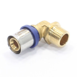 Угольник 90° 20-1/2", General Fittings 5T00, 21, пресс-резьба, нар., латунь