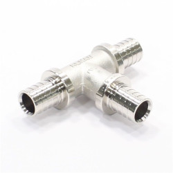 Тройник 17-17-17, Rehau RAUTITAN, надв.гильза-надв.гильза, латунь (цинк)