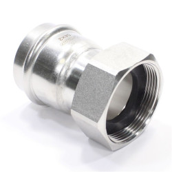 Переходник 54-2", WAAG Heavy Inox, пресс-резьба, вн., сталь нержавеющая, с накид.гайкой