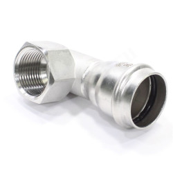 Отвод 90 35-1", WAAG Heavy Inox, пресс-резьба, вн., сталь нержавеющая