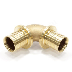 Угольник 90° 63-63, Rehau RAUTITAN, RX, надв.гильза-надв.гильза, бронза