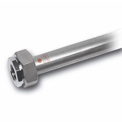 Трубка прямая 28-3/4", Sanha NiroTherm 91005, труба-резьба, вн., сталь нержавеющая, L500, с бортиком