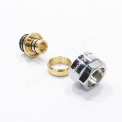 Резьбозажимное 20 x 2.9-3/4", WAAG, обжим-резьба, вн., латунь (никель) евроконус