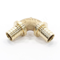 Угольник 90° 20-20, Rehau RAUTITAN PLATINUM, RX, надв.гильза-надв.гильза, бронза