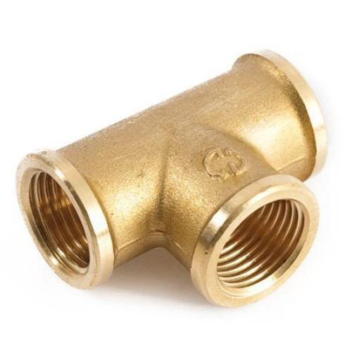 Тройник 3/8"-3/8"-3/8", General Fittings 2700 14, резьба-резьба, вн., латунь