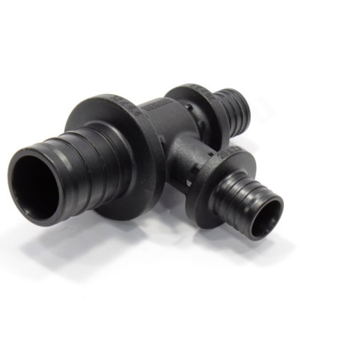 Тройник 32-20-20, Rehau RAUTITAN, PX, надв.гильза-надв.гильза, полифениленсульфон