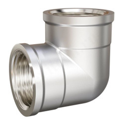 Угольник 90 1"-1", LD Pride, резьба-резьба, вн., латунь (никель)