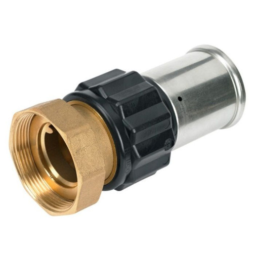 Переходник 63-2 1/2", Henco PK 26, пресс-резьба, вн., поливинилденфторид, с накид.гайкой