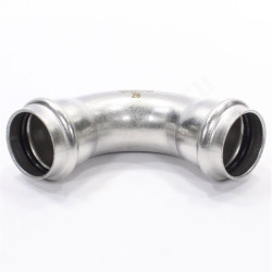 Отвод 90 28-28, WAAG Heavy Inox, пресс-пресс, сталь нержавеющая