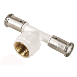 Тройник 26-3/4"-26, Henco PKW, 13, пресс-резьба, вн., PVDF