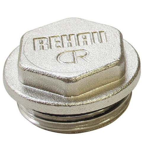Заглушка 1", Rehau RAUTITAN, резьба, нар., латунь (никель)