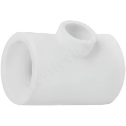 Тройник 75-32-75, RTP, пайка-пайка, полипропилен, белый