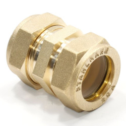 Муфта 20-20, Stahlmann EF, обжим-обжим, латунь